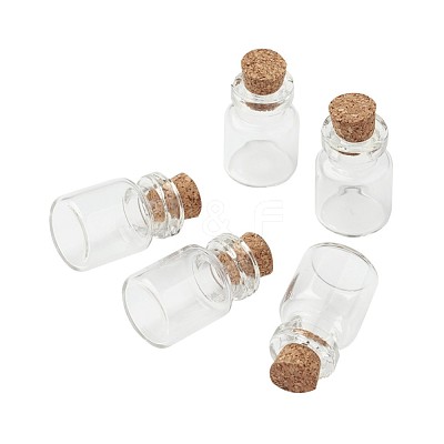 Clear Glass Jar Wishing Bottles Vials with Cork AJEW-JP0001-01-1
