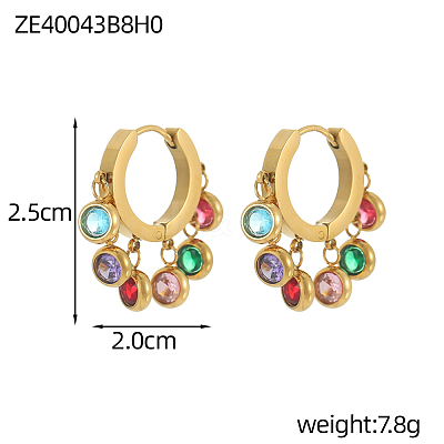 304 Stainless Steel Chandelier Earrings STAS-OY003-66G-1