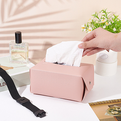 Imitation Leather Tissue Boxes for Car Seat Back AJEW-WH0347-14B-1