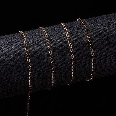 3.28 Feet Ion Plating(IP) 304 Stainless Steel Twisted Chains X-CHS-H007-16G-1