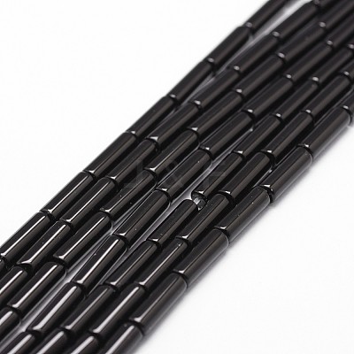 Natural Black Onyx Beads Strands X-G-P161-38-13x4mm-1