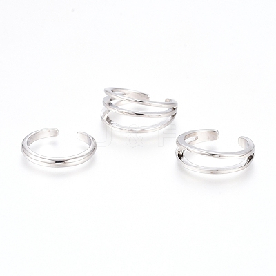 Brass Cuff Toe Rings RJEW-G100-05P-1
