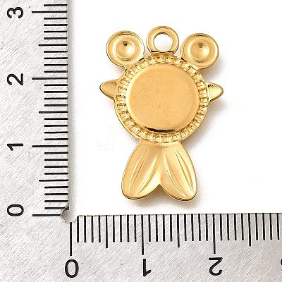 304 Stainless Steel Pendant Cabochon Settings STAS-E545-04E-G-1
