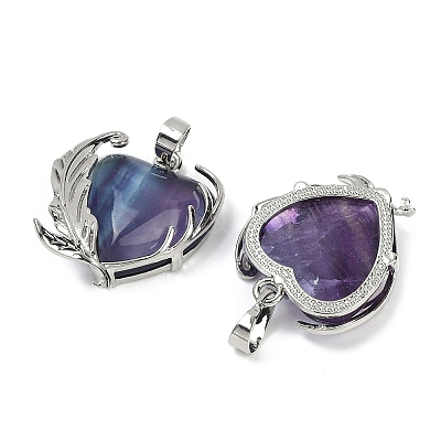 Natural Colorful Fluorite Pendants G-Q025-01P-03-1