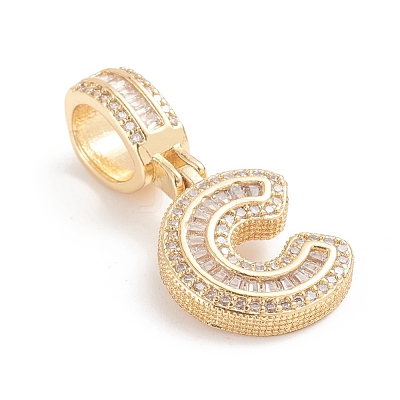 Brass Micro Pave Cubic Zirconia Pendants ZIRC-G165-13G-C-1