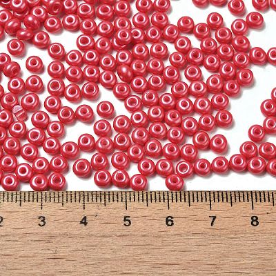 Baking Paint Luster Glass Seed Beads SEED-B001-04A-04-1