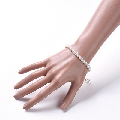 Natural Cultured Freshwater Pearl Beaded Bracelets BJEW-JB04997-1