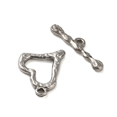 Non-Tarnish 304 Stainless Steel Toggle Clasps STAS-Q324-13P-1