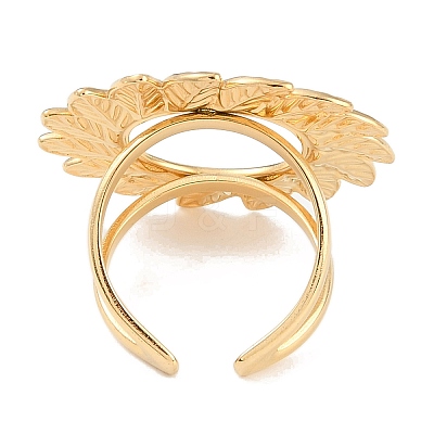 304 Stainless Steel Open Cuff Rings for Women RJEW-S410-01G-02-1