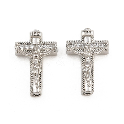 Easter Brass Micro Pave Clear Cubic Zirconia Pendants CU-CBADC6C-10P-03-1