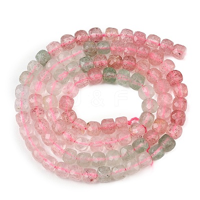 Gradient Color Natural Red and Green Strawberry Quartz Beads Strands GG-NH0007-C02-01-1