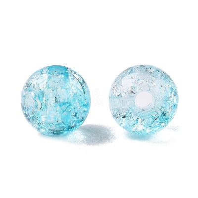 Transparent Crackle Acrylic Beads CACR-N002-22B-1