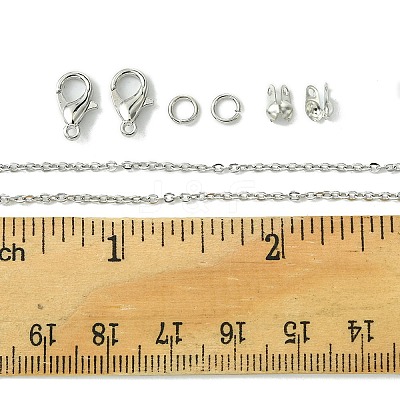 DIY Brass Chain Extender/End Chains Making Kits DIY-FS0005-61P-1