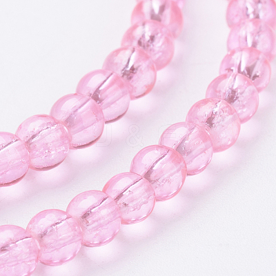 Spray Painted Crackle Glass Beads Strands CCG-Q001-4mm-02-1