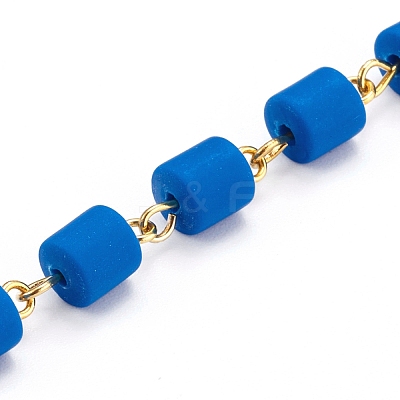Handmade Polymer Clay Beaded Chain AJEW-JB00926-03-1