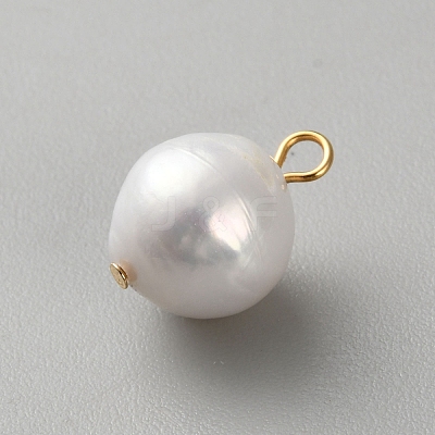 Natural Baroque Keshi Pearl Charms KK-CJC0025-001G-01-1