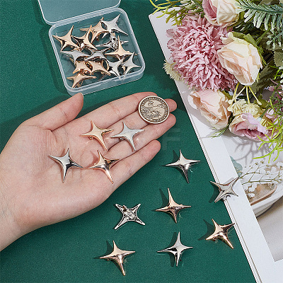 24Pcs 2 Colors Zinc Alloy Lapel Pins for Backpack Clothes JEWB-PH0001-82-1