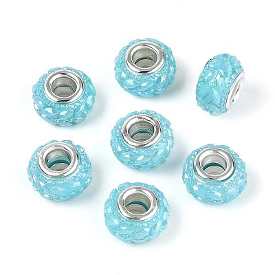 Opaque Resin European Beads RESI-T057-29E-1