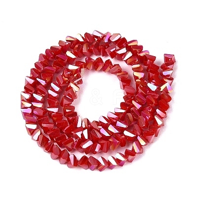 Electroplate Opaque Glass Beads Strands LS-EGLA-Q139-01A-C10-1