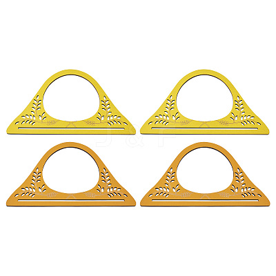 2Pcs 2 Style Wooden Bag Handles Replacement Part FIND-GN0001-02B-1