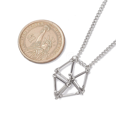 Non-Tarnish 3Pcs 3 Sizes Stainless Steel Macrame Pouch Empty Stone Holder for Necklace Makings NJEW-JN04821-1