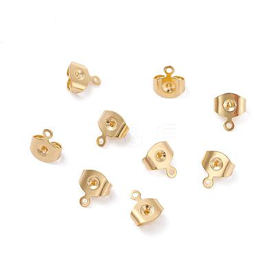 Brass Ear Nuts KK-P001-75G-B-1