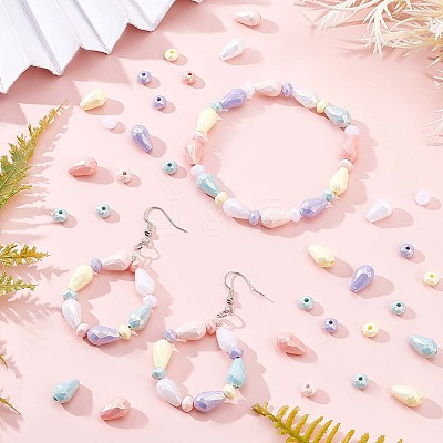 960Pcs 12 Style Spray Painted Acrylic Beads MACR-NB0001-20-1