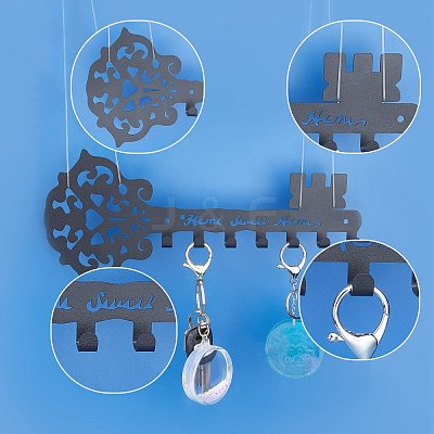 Iron Wall Mounted Hook Hangers AJEW-WH0188-70-1