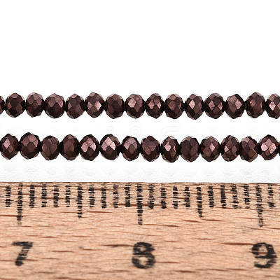 Electroplate Glass Beads Strands X-EGLA-F149-FP-08-1