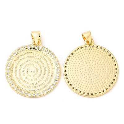 Brass with Cubic Zirconia Pendants X-KK-K332-16A-G-1