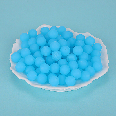 Round Silicone Focal Beads SI-JX0046A-21-1