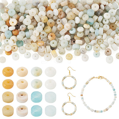 2 Strands 2 Styles Natural Flower Amazonite Beads Strands G-TA0003-07-1