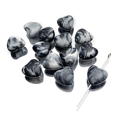 10Pcs Gradient Color Opaque Acrylic Beads PW-WGE74A2-01-1