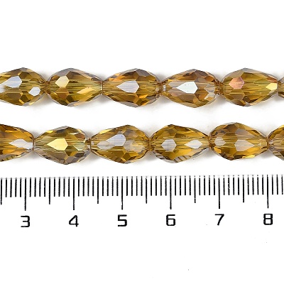Transparent Electroplate Glass Beads Strands EGLA-N013-T10mm-B08-1