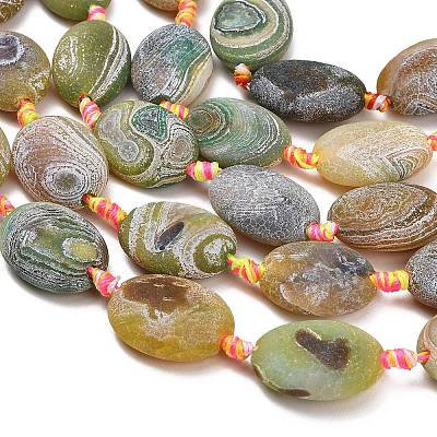 Natural Weathered Agate Beads Strands G-A321-Q02-01-1