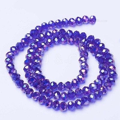 Electroplate Glass Beads Strands EGLA-A034-T4mm-B15-1