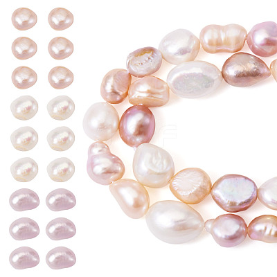 2 Strands Natural Cultured Freshwater Pearl Beads Strands PEAR-TA0001-31-1