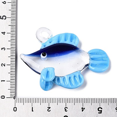 Handmade Lampwork Pendants LAMP-N024-34B-02-1