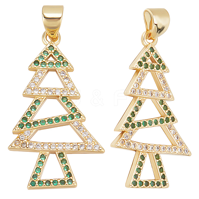 5Pcs Brass Micro Pave Cubic Zirconia Pendants ZIRC-BBC0002-88A-1