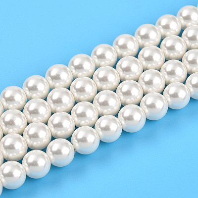 Baking Paint Pearlized Glass Pearl Bead Strands HY-N002-6mm-A11-1