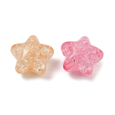 Transparent Crackle Acrylic Beads OACR-B031-08-1