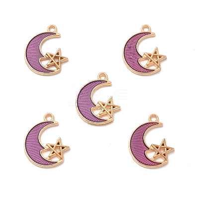 Alloy Enamel Pendants ENAM-S121-061D-G-1
