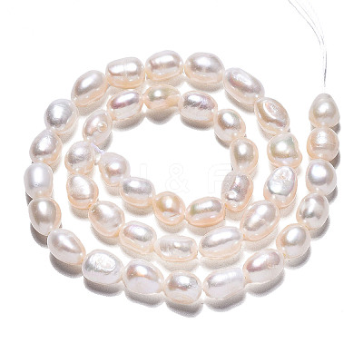 Natural Cultured Freshwater Pearl Beads Strands PEAR-N014-07H-1