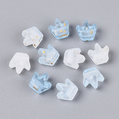 Frosted Transparent Acrylic Beads FACR-T009-01D-1