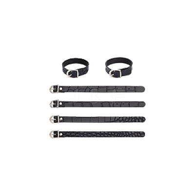 Flat PU Imitation Leather Cord Bracelets for Women Men BJEW-WH0020-70B-1