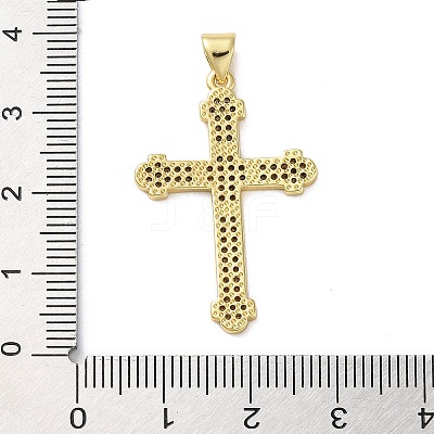 Brass Micro Micro Pave Clear Cubic Zirconia Pendants KK-A212-01E-G-1