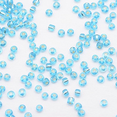8/0 Transparent Glass Round Seed Beads SEED-J010-F8-23-1