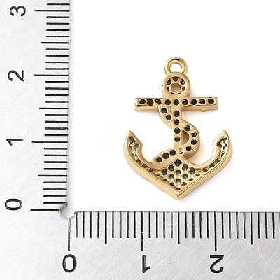 Brass Micro Pave Cubic Zirconia Pendants KK-C086-13G-01-1