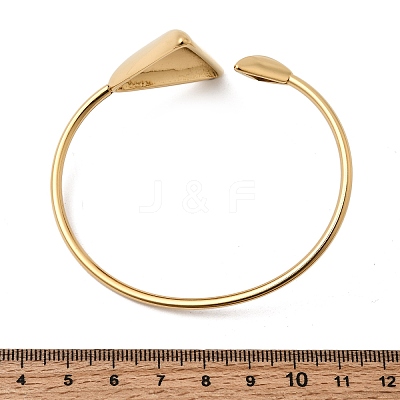 304 Stainless Steel Cuff Bangles BJEW-Z166-04G-1