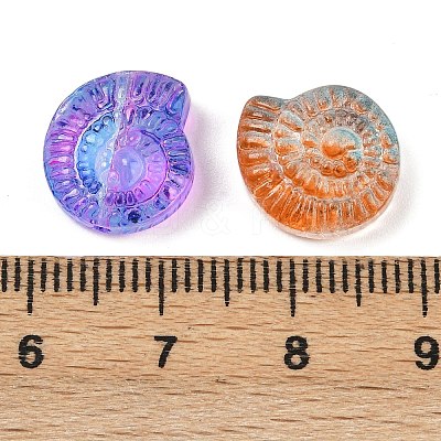 Baking Paint and Golden Metal Enlaced Glass Beads DGLA-T004-14M-1